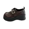 Sapatos Loafer de Sola Grossa para Mulheres Nova Coleção Primavera 2026 Versátil Estilo Retro Britânico Antiderrapante que Aumenta a Altura Sapatos JK para Combinar com Saias