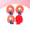 Nuevo parche de PVC de pegamento suave de la Princesa Sirena diy horquilla para el pelo para niños diadema cuerda para el pelo accesorios ingredientes para funda de teléfono móvil