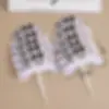 Accesorios de Decoración de Pasteles Modernos Geniales Conejito Rosa Gatito Cachorro Perro de Orejas Grandes Toppers para Mesa de Postres de Cumpleaños