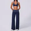 2026 Novo Conjunto Esportivo Sexy de Duas Peças com Sutiã Push-Up de Gola Halter, Elasticidade Alta Europeu e Americano, Toque de Pele Nua, Levanta Bumbum