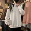 Suéter Básico Masculino de Gola Redonda Cor Sólida Outono 2023 Casual Solto Pulôver Estilo Coreano Tops para Adolescentes Tendência