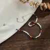 Joyería Transfronteriza Europea y Americana Retro Cadena para Clavícula de Piedra Pulida Todo-partido Collar Étnico Collar Corto Sencillo de Perlas de Arroz