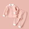Jq Roupas Térmicas para Bebê Roupinhas para Recém-Nascidos Outono Acolchoado Roupas e Calças Roupa Externa Infantis Conjunto de Outono e Inverno Espesso para Crianças