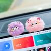 Enfeites de carro tela de controle central decoração espelho retrovisor desenho animado fofo pelúcia monstro bola de pelo enfeites de carro