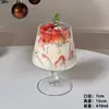 2025 Pastelería Famosa en Internet Taza Decorativa Taza de Fresa Taza de Toque de Año Nuevo Taza de Cereza Taza de Cristal Taza de Postre