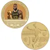 Moneda Conmemorativa de la Estrella de la NBA LeBron James Moneda de Oro Chapada en Oro Insignia de Fundición a Presión Medalla de Colección Moneda Conmemorativa