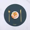 Individual Europeo Sencillo, Salvamanteles Aislante Personalizado para Mesa de Comedor, Gama Alta, Resistente a Altas Temperaturas, Posavasos de Café Impermeable con Logo Impreso