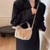 Bolso Peludo Retro para Mujer Otoño e Invierno 2025 Nuevo Bolso de Mano Peludo de Nicho Bolso Cruzado de Peluche Terciopelo Tendencia