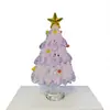 Árbol de Navidad de Vidrio Soplado a Mano de 8.5 cm Zibo Manualidades de Vidrio Árbol de Navidad Giratorio Jingdezhen