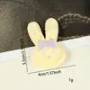 Cabeça de coelho de pelúcia com lantejoulas semiacabada DIY para acessórios infantis, tecido para laço, aplique de coelho, acessórios de decoração para sapatos e chapéus
