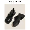 Zapatos de Cuero Estilo Británico para Mujer 2026 Nuevos Modelos Primavera y Otoño Zapatos de Mujer Mocasines Negros con Cordones de Suela Gruesa Modernos