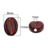 Cuentas retro de frijol de café pintadas en oro acrílico, cuentas dispersas, accesorios para hacer joyas DIY, materiales para hacer cadenas de teléfono móvil con cuentas