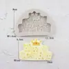 Molde de Silicona para Pastel Tamaño Grande Corona Tarjeta de Feliz Cumpleaños Happybirthday Letras Inglesas Postre
