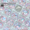 Rhinestones Cuadrados de Cristal K9 Corte Antiguo de 10 mm de Wuzhou, Base Puntiaguda, Forma Irregular, Decoraciones para Uñas, Rhinestones Portátiles para Uñas