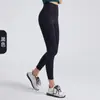 Calça de Yoga LULU Sem Marcas Feminina Cintura Alta Emagrecimento Quadril Linha T Nua Alta Elasticidade Apertada Corrida Fitness