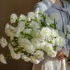 Flores de clavel artificiales, arreglos decorativos para la sala de estar, arreglos de flores de clavel para el comedor, flores artificiales en jarrones, ramos de un solo tallo