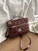 Nova Bolsa Feminina de Comércio Exterior 2026, Pequena Bolsa Caixa Acolchoada Estilo Chanel, Bolsa Quadrada Pequena Versátil na Moda para Ombro e Transversal, Tendência