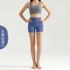 Pantalones de yoga cepillados de doble cara mejorados para mujer, estilo europeo y americano, de cintura alta, shorts deportivos con efecto push-up de melocotón, pantalones de fitness, pantalones de tres cuartos