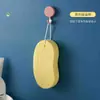 Toalla de baño de esponja 3D mejorada para niños, uso a doble cara, una herramienta mágica para bañar y exfoliar