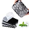 Molde de silicona para cubitos de hielo de hockey sobre hielo, 37 cavidades, tipo panal, fácil de desmoldar, para uso doméstico, venta al por mayor de cubitos de hielo