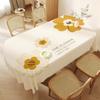 Toalha de mesa oval floral sem lavagem à prova d'água e à prova de óleo Ins Style Toalha de mesa de jantar leve de luxo de alto nível 2025 Toalha de mesa de novo estilo