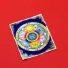 Pintura de Altar del Dios de la Riqueza de Cinco Vías, Núcleo de Pintura Tangka Gruesa de Xizang Semi-Hecho a Mano de Colores, Lienzo Especial para Colgantes al por Mayor