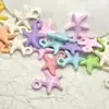 Hazlo tú mismo Recorte Linda Estrella de Mar Pintura en Aerosol Cadena para Teléfono Móvil Color Macarrón Joyería Aleación Accesorios Nuevos Accesorios