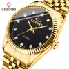 Reloj para hombre y mujer, resistente al agua, de negocios, con diseño explosivo transfronterizo, para hombre y mujer, dorado, para parejas.