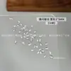 K9 Manicura Piedras de Strass Irregulares Planas Biseladas Plateadas Decoraciones de Strass Súper Brillantes Rivoli Rombo Gota de Agua Hojas de Arce Decoraciones Ultra Brillantes