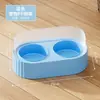 Cuenco Doble de Cerámica para Gatos y Perros, Comedero para Gatos, Protege la Columna Cervical, Antideslizante, Antiderrames, Antisalpicaduras, Bebedero para Gatos, Comedero