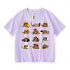 2026 Ropa para Perro Mi Cuchillo y Escudo Camiseta de Algodón Puro Manga Corta Shiba Inu Divertido Paquete de Emoticonos Abstractos Top para Niños y Adolescentes