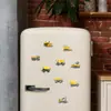 20 Peças de Ímãs de Geladeira de Veículo de Engenharia Magnético Macio Desenho Animado Versão Q Escavadeira Padrão Computador Metal DIY Adesivos Magnéticos Decorativos