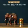 Par de Esculturas de Elefante em Madeira Maciça Yi Li Tai Guo Decorações Estilo Tailandês para Sala de Estar, Hall de Entrada, Armário de Vinho Presentes de Inauguração