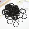 Ventas Directas de Fábrica Transfronterizo 4mm Alta Elasticidad Sin Costuras de un Solo Hilo Goma para el Cabello Estilo Básico Negro Moda Diseño Simple