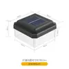 Luminárias solares de pilar para vilas de jardim, luzes solares quadradas para pátio e cercas, postes de luz solares integrados para uso doméstico