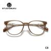 STUDIOMUKU gafas de madera geniales diseño original marco grande degradado transparente hecho a mano exquisito marco de gafas marco de gafas