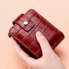 Sobre Rojo Boca de Cocodrilo Moda con Espejo Bolsa Cosmética Portátil Mini Bolsa de Almacenamiento de Lápiz Labial