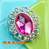 Disfraces de Rendimiento en Stock, Coronas de Ópera, Tocados, Base Hueca de Metal, Pedrería Acrílica de Colores, Accesorios de Joyería de Forma Ovalada