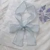 Bufanda de Seda Plisada de Moda para Viajeras, Estilo Largo 138X4.5, Bufanda de Seda Simple Versátil con Cinta
