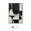 Arte geométrica nórdica preto e branco cinza sala de estar pintura decorativa minimalista sofá fundo pendurado pintura geométrica abstrata pintura de piso