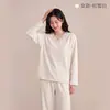 Pijama Grueso de Franela para Otoño e Invierno para Mujer, Cuello en V con Ribete de Encaje, Conjunto Holgado y Cálido de Ropa de Casa tipo Pullover, Mayoreo
