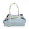 Bolsa de Ombro Jeans Casual 2026 Nova Moda para o Dia a Dia Bolsa de Ombro Europeia e Americana Bolsa Tote Jeans Casual Color Block Grande Capacidade