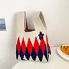 Bolsa de punto de explosiones directa de fábrica, bolsa tejida para mujer, bolso de mano, bolsa tote a la moda, bolsa Ins, bolsa de regalo de acompañamiento