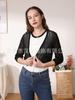 Camisa de seda helada con protector solar, suéter con aire acondicionado, cárdigan de verano para mujer, chaqueta fina de media manga con cuello en V