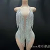 Vestido Prata Gradiente Sexy com Franjas para Competição de Dança Latina Transmissão Ao Vivo Show de Talentos Grupo de Meninas Festa de Dança Strass