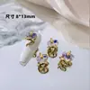Joias de Nail Art Cintilantes Diamante Ovo de Pombo Pilha Diamante Borboleta Oval Pingente de Liga Laço Nail Art Decoração de Diamante