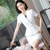Falda profesional manga corta estilo coreano ropa de mujer verano hotel joyería salón de belleza ropa de azafata ropa de trabajo moda OL