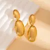 Pendientes Exagerados de Acero Inoxidable, Pendientes Geométricos Transfronterizos Europeos y Americanos de Nicho, Pendientes Retro de Alta Gama, Pendientes Personalizados de Acero de Titanio