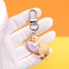 Colgante Hebilla Colgante Gato Lindo Tridimensional Anillo Cadena Llavero Gato Acostado Colgante Ropa Teléfono Móvil Venta al por Mayor Transfronteriza