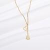 Colar de prata esterlina S925 Elegante Novo Chinês Calcedônia Cabaça Borla Suéter Corrente Moda Simples High-end Suéter Corrente